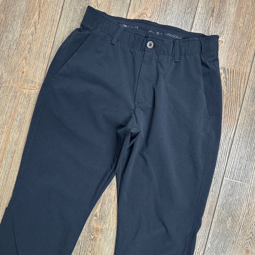 Under Armour Mens Showdown Vented Golf Pants Black 28x30 Textured 1309549-001